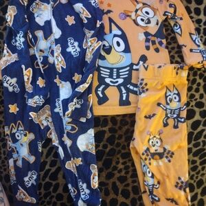 Bluey Kids Pajama Set in Blue and Orange